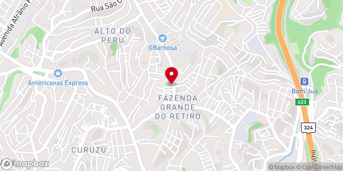 Map showing location of Ministério Pentecostal Santuário Brasa Viva