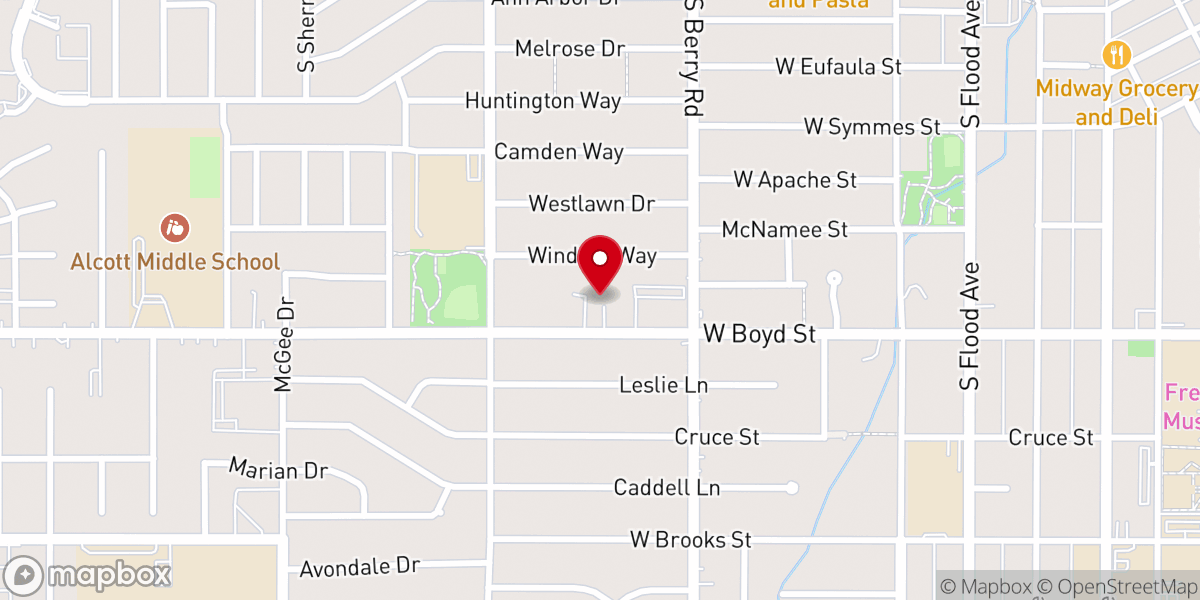 Map showing location of West Wind Unitarian Universalist