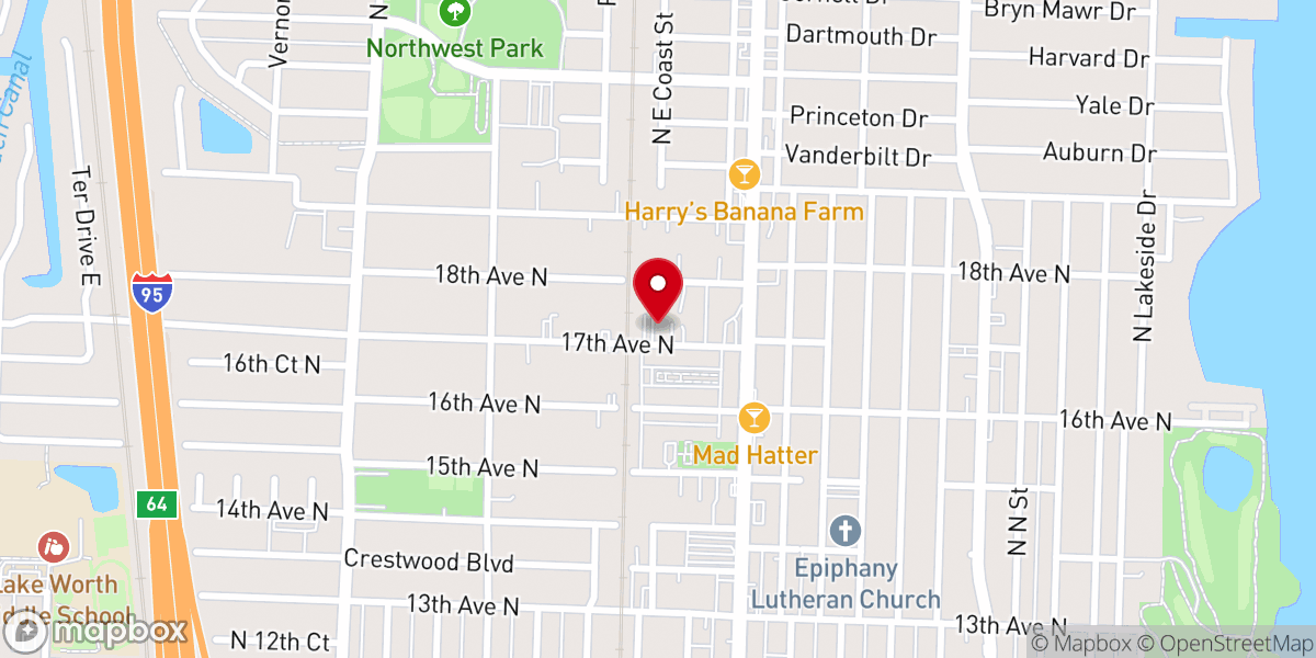 Map showing location of Lighthouse New Testament Church