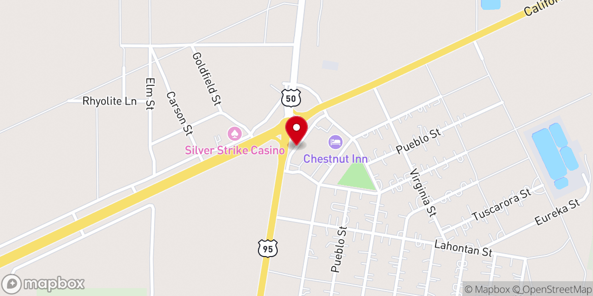 Map showing location of Silver Springs