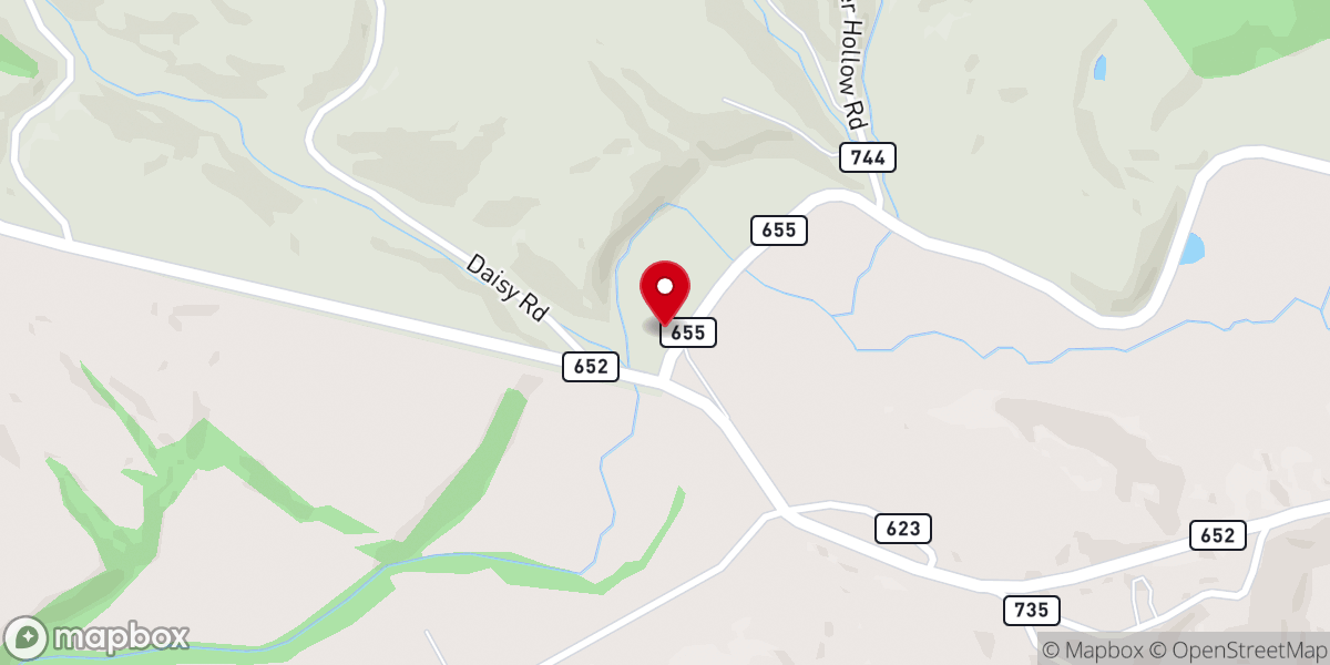 Map showing location of Shiloh Lutheran Church
