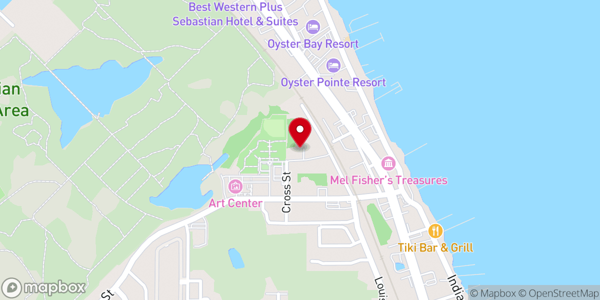 Map showing location of First Presbyterian Thrift Shop