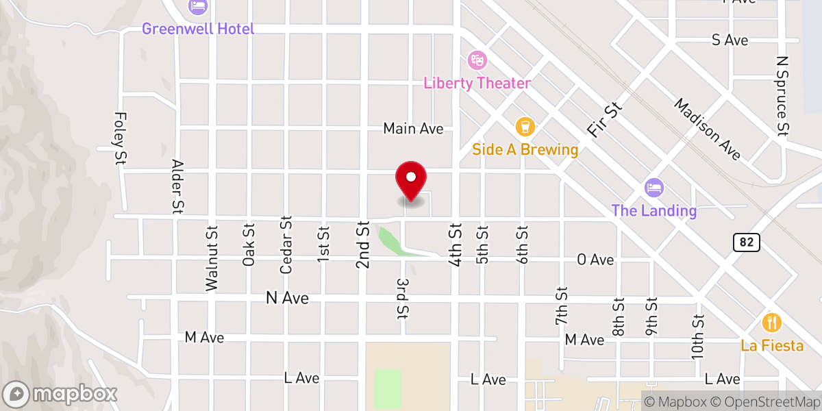 Map showing location of First Christian Church