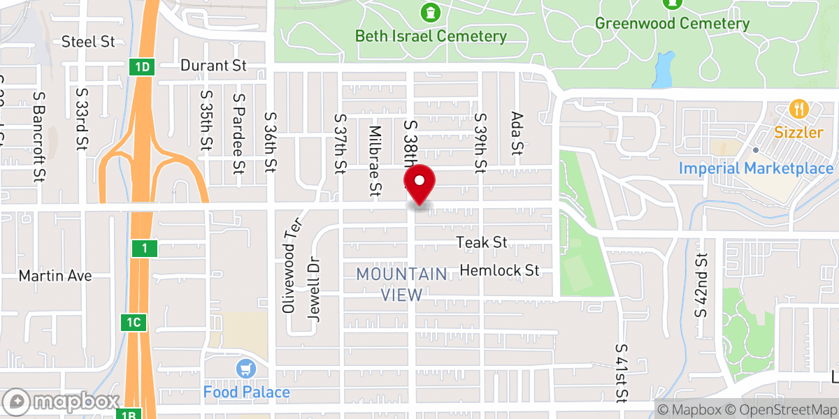 Map showing location of Jackson Memorial Church of God