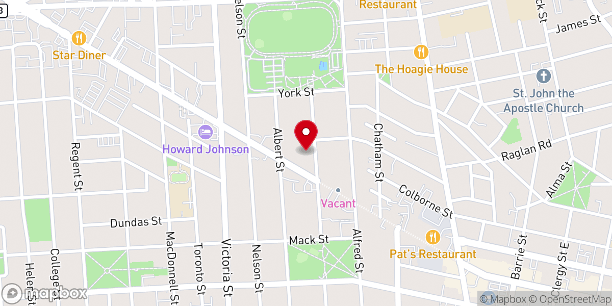 Map showing location of St. François d'Assise