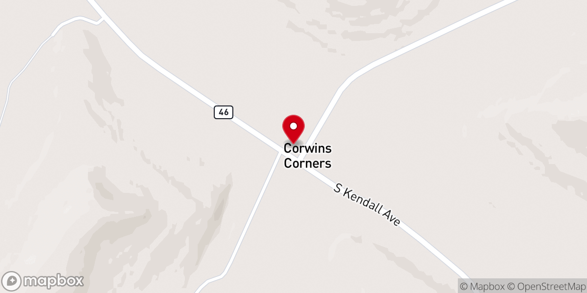 Map showing location of Sawyer Evangelical Church