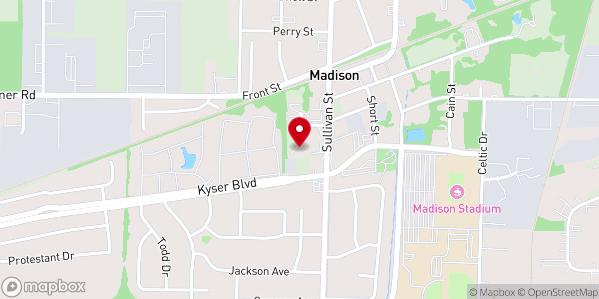 Map showing location of Harvest Pointe Methodist Church