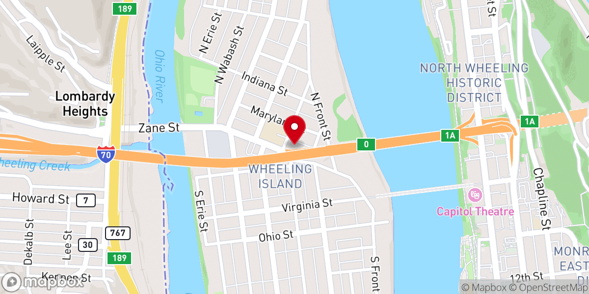 Map showing location of Disciples of Christ Churches