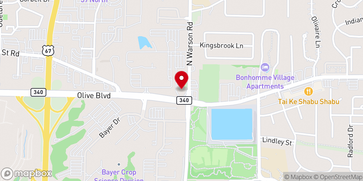 Map showing location of St. Paul's Evangelical Church