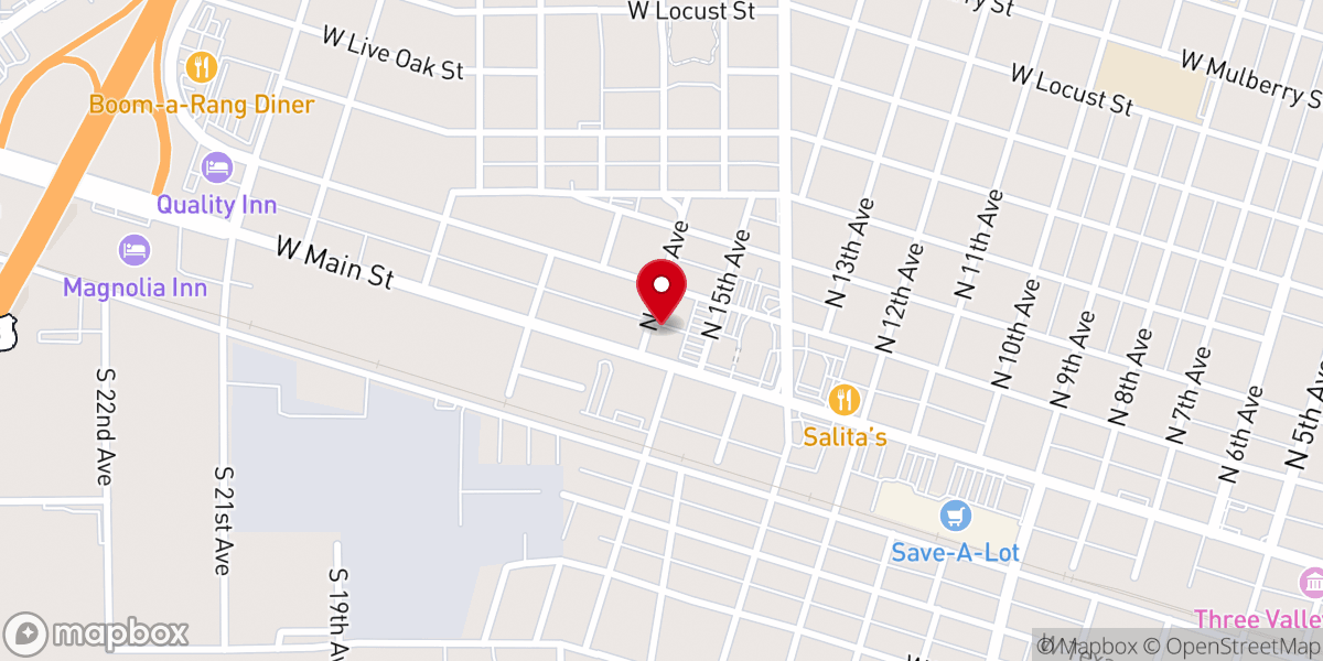 Map showing location of Our Saviour's Lutheran Church