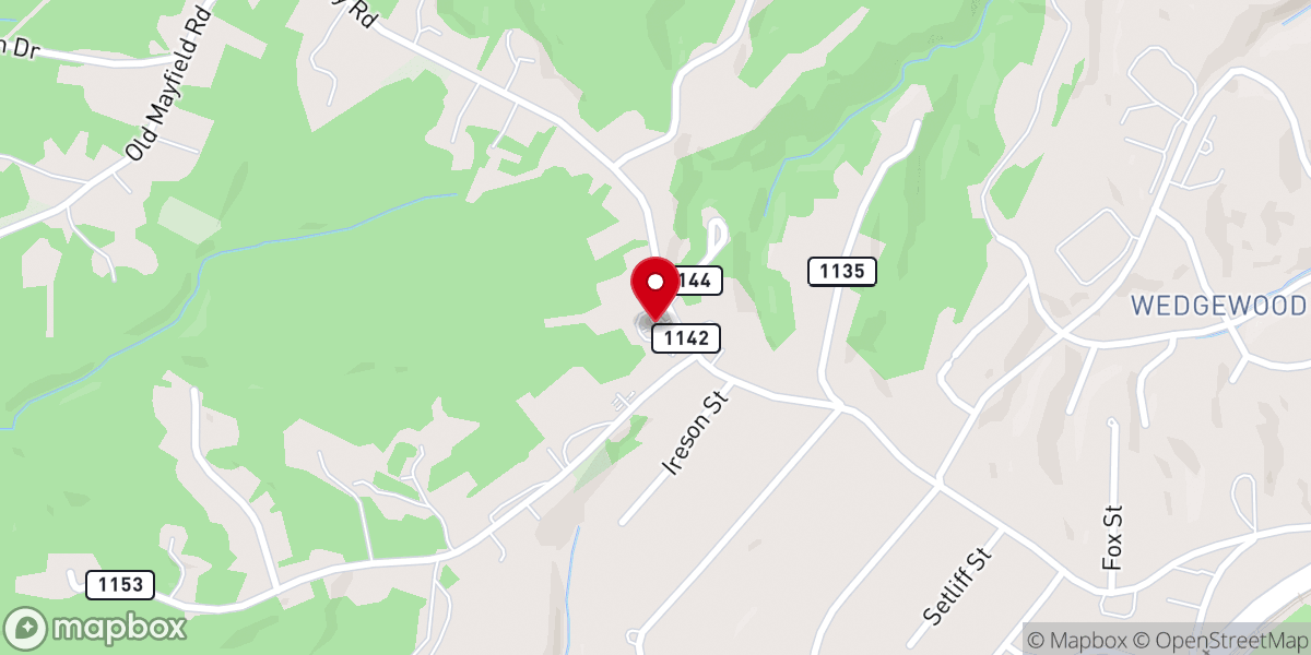 Map showing location of Ferry Road Friends Church