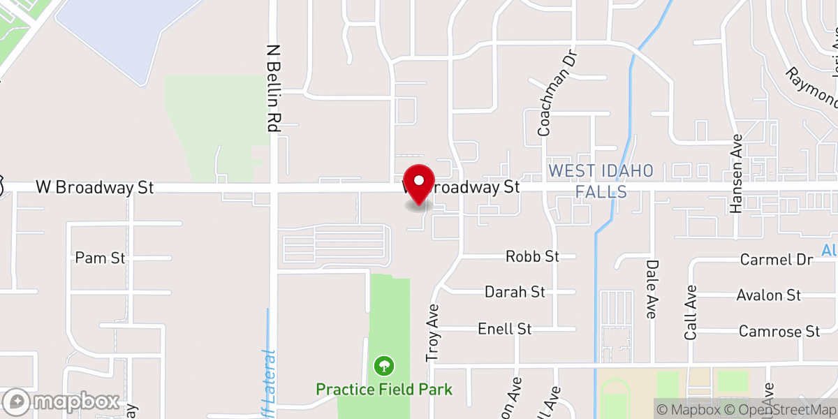 Map showing location of Gethsemane Baptist Church