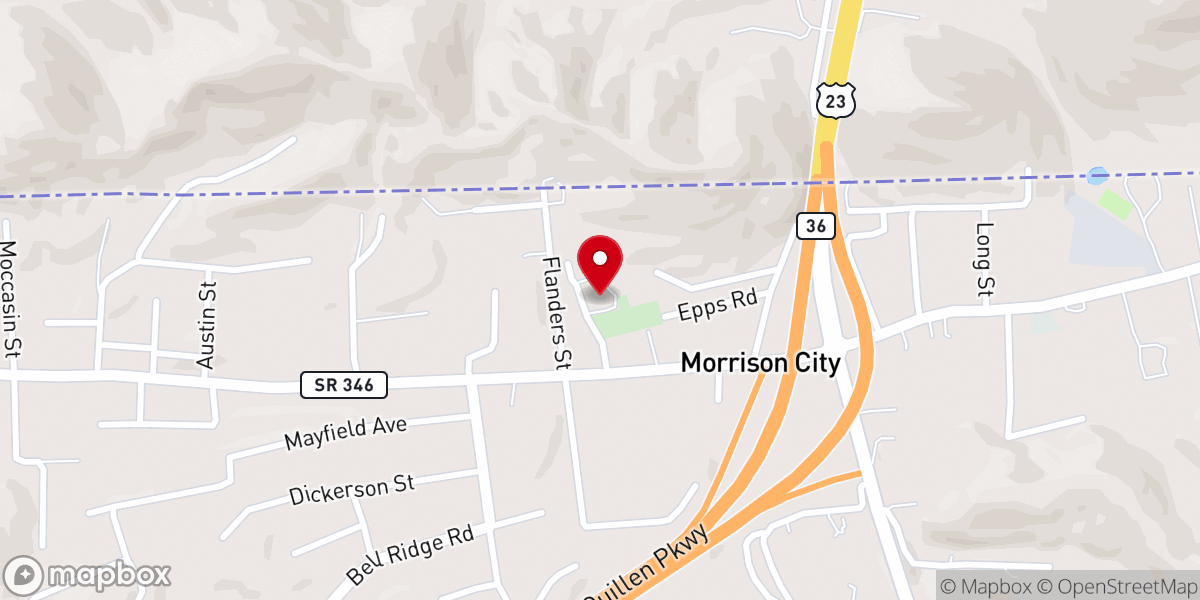 Map showing location of Morrison Chapel