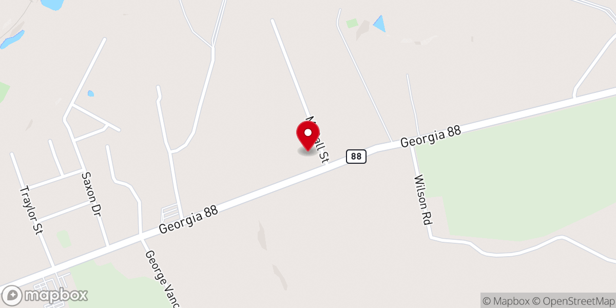 Map showing location of Berean Baptist Church