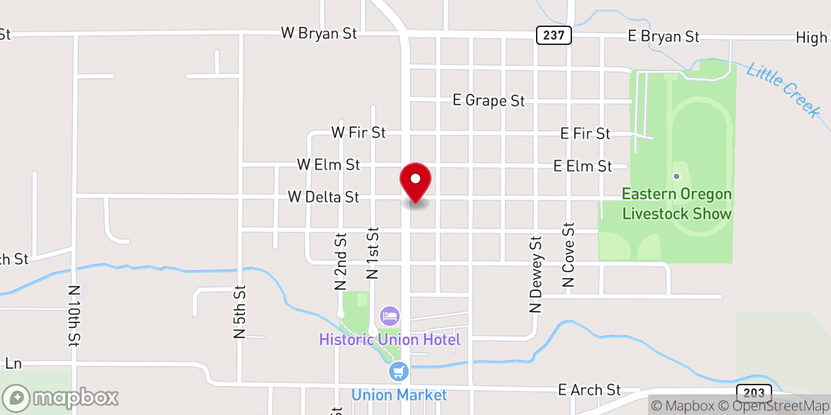 Map showing location of United Methodist Church