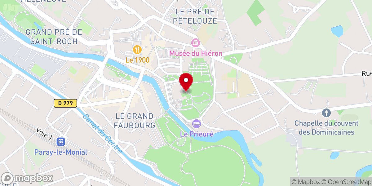 Map showing location of Sanctuaire du Sacré-Coeur de Paray-le-Monial