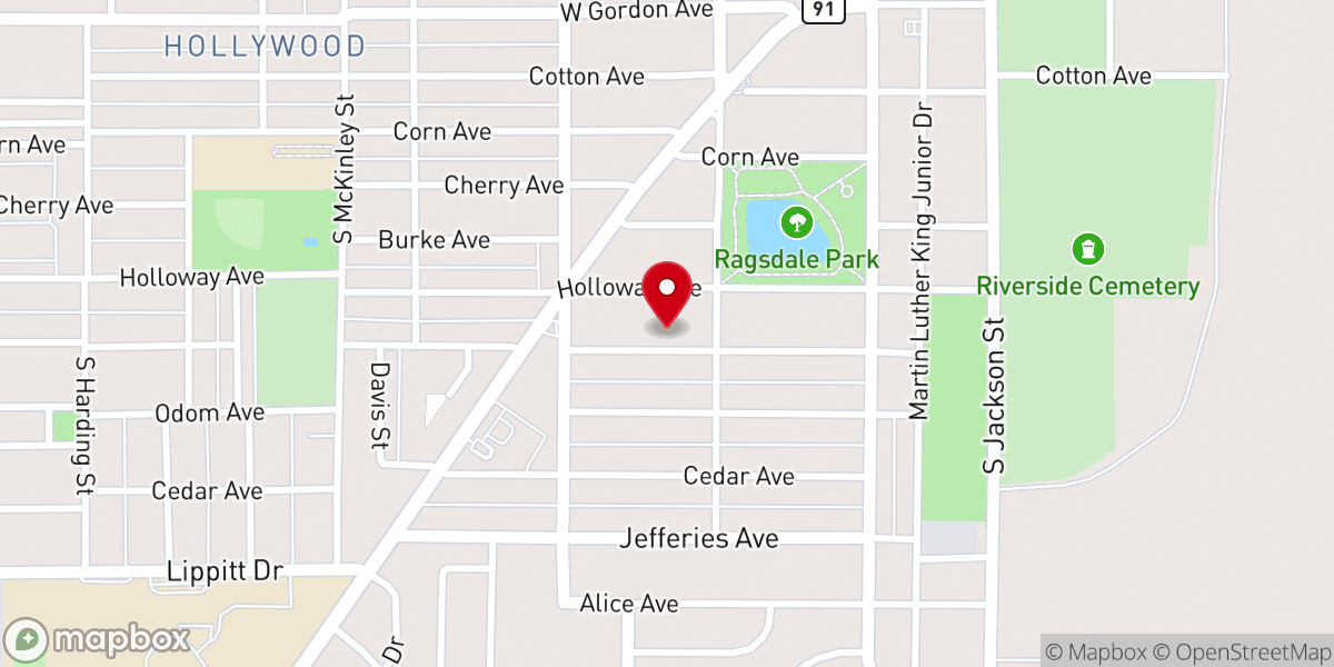 Map showing location of Grants Chapel Christian Methodist Episcopal Church