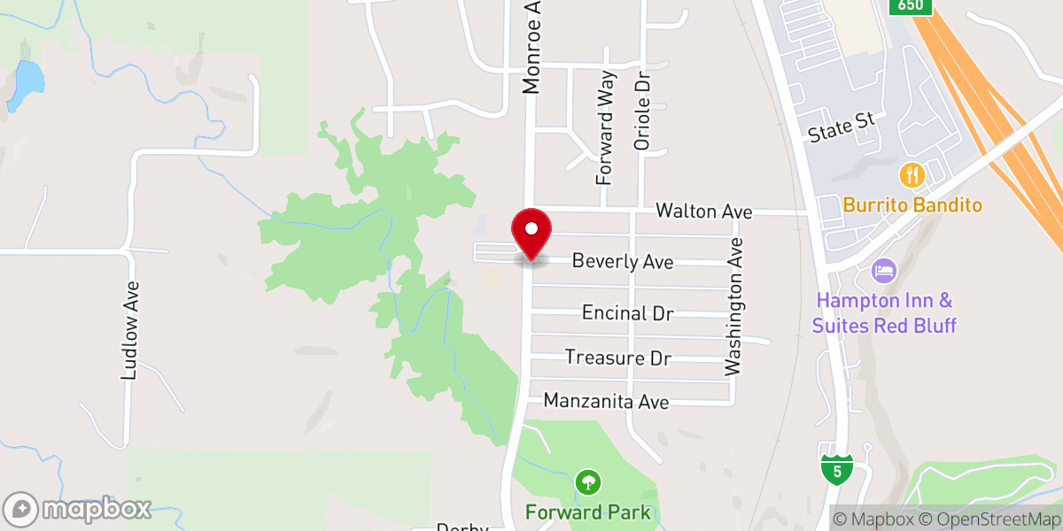 Map showing location of Sacred Heart School