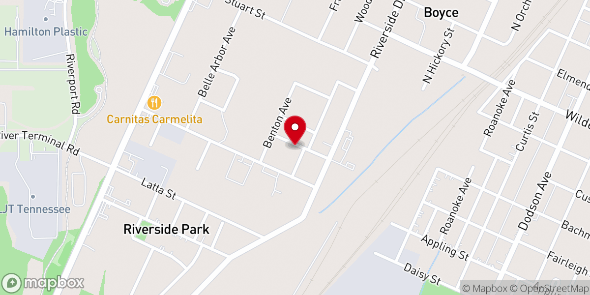 Map showing location of Joseph Chapel AME Church