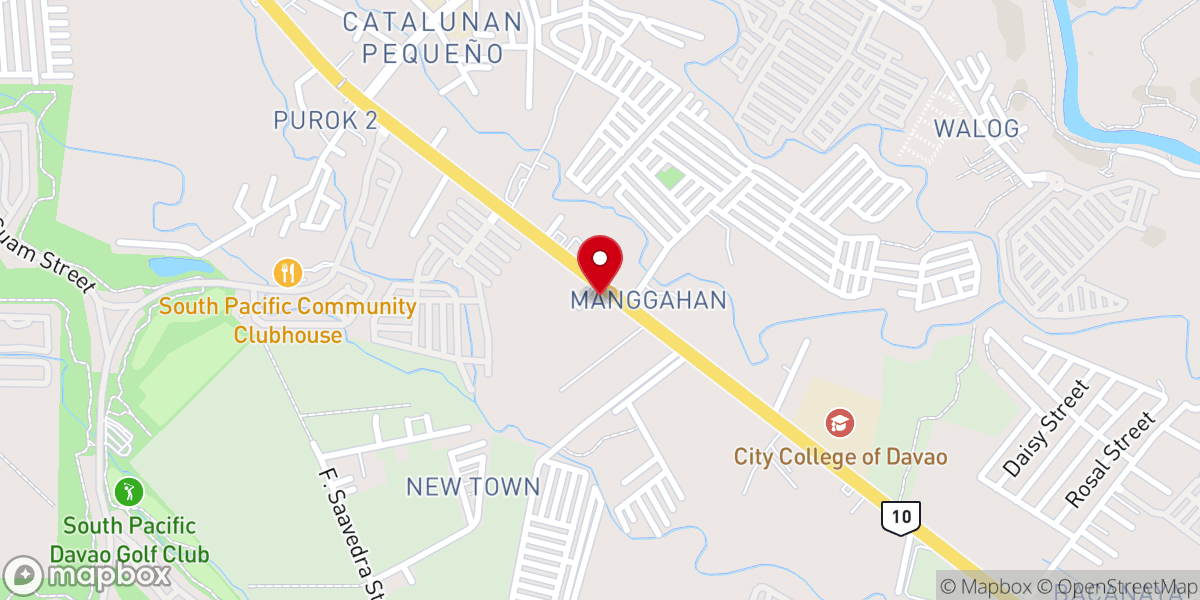Map showing location of San Pedro Poveda Parish - Davao