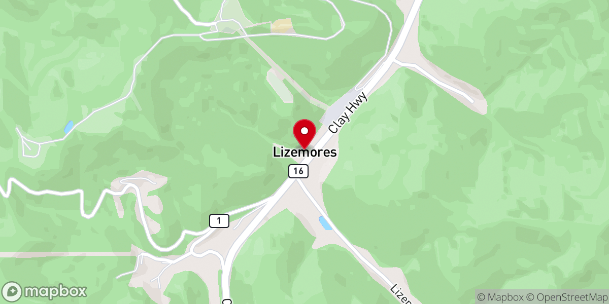 Map showing location of Lizemores