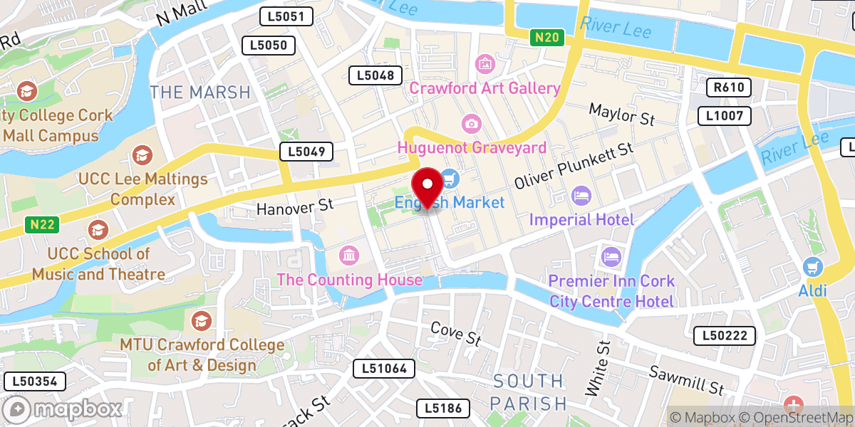 Map showing location of Berwick Fountain