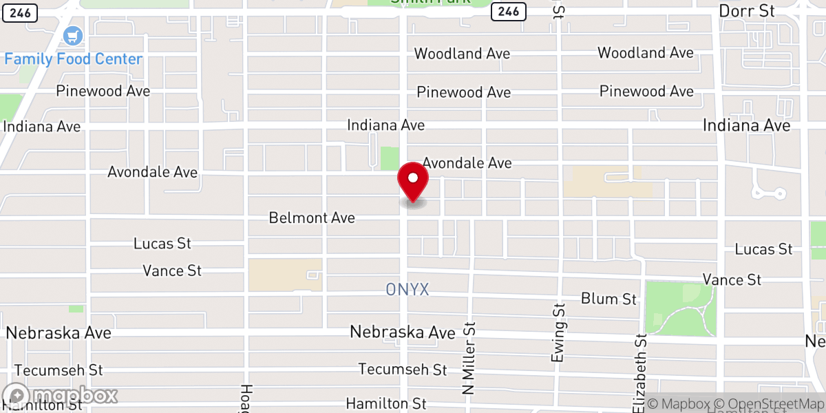 Map showing location of St Paul A.M.E. Zion Church