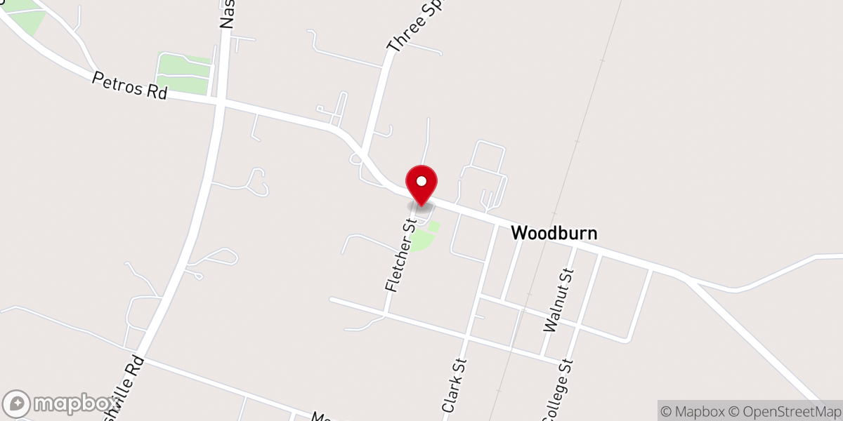 Map showing location of Woodburn Church of Christ