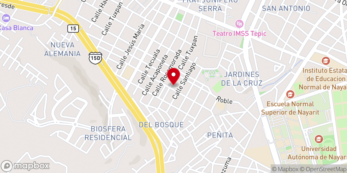 Map showing location of Parroquia de San Francisco De Asis