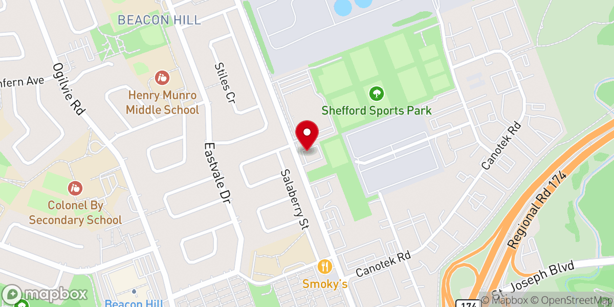 Map showing location of Greenbelt Church
