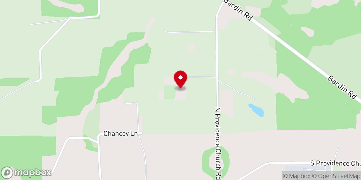 Map showing location of Providence Baptist Church