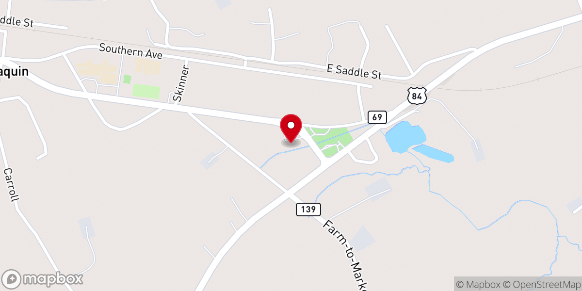 Map showing location of Joaquin Apartments
