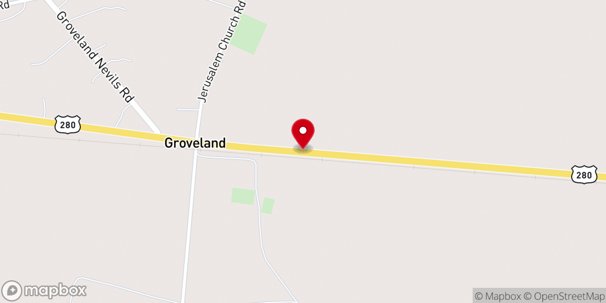 Map showing location of Little Salem First Christ Holiness Church