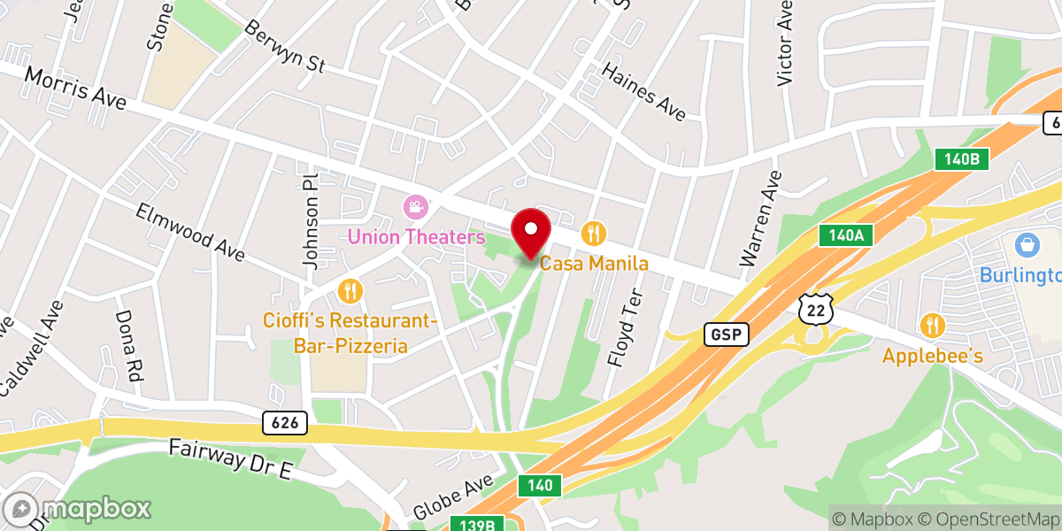 Map showing location of Congregation Union