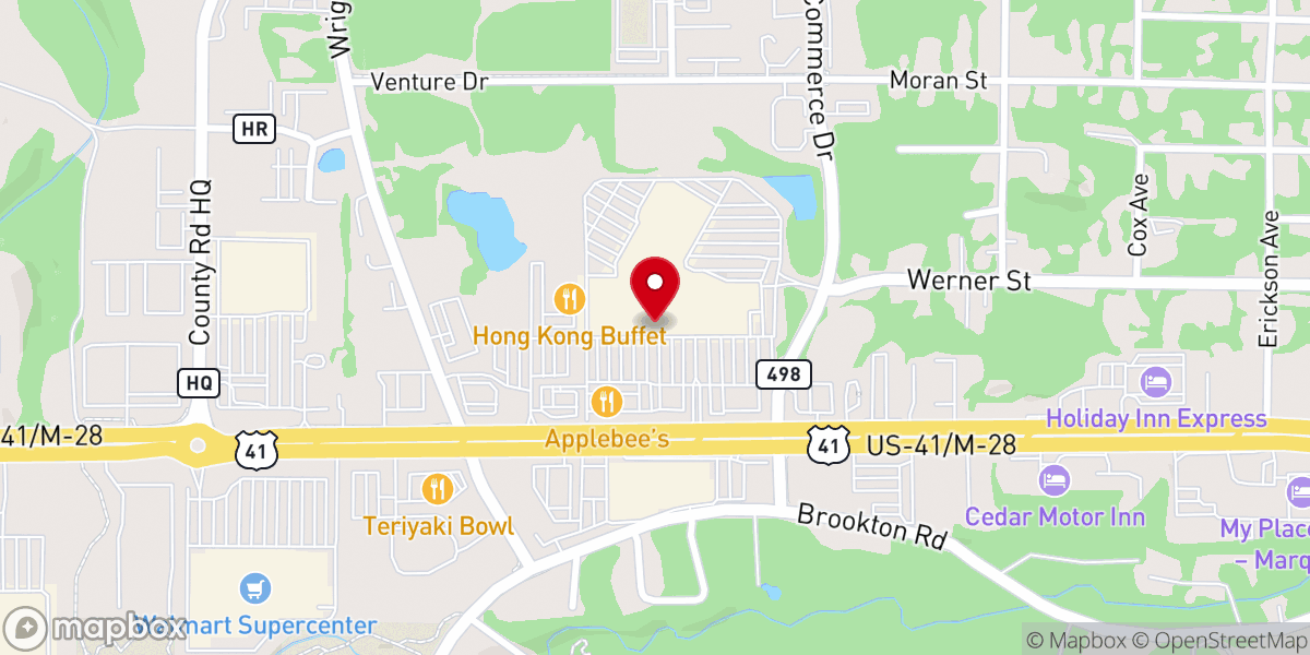 Map showing location of Westwood Mall