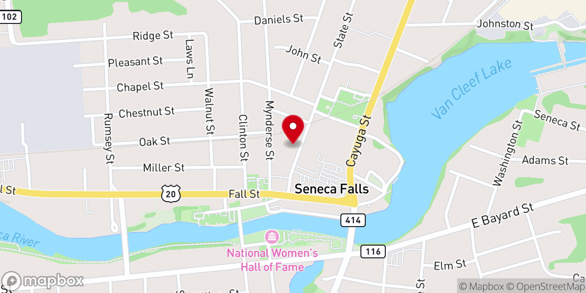 Map showing location of Memorial Congregational Church