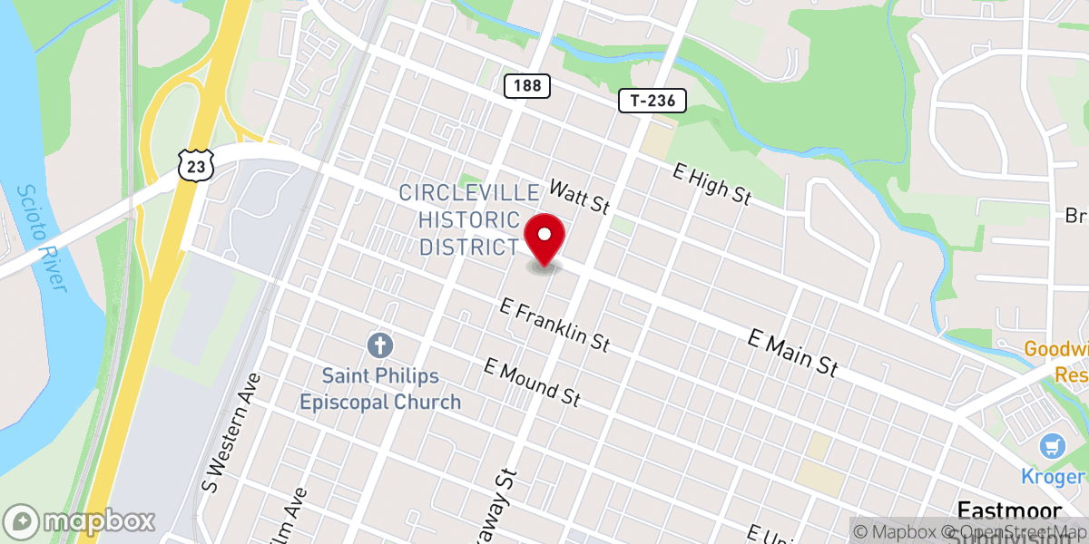 Map showing location of Defenbaugh Wise Schoedinger Circleville