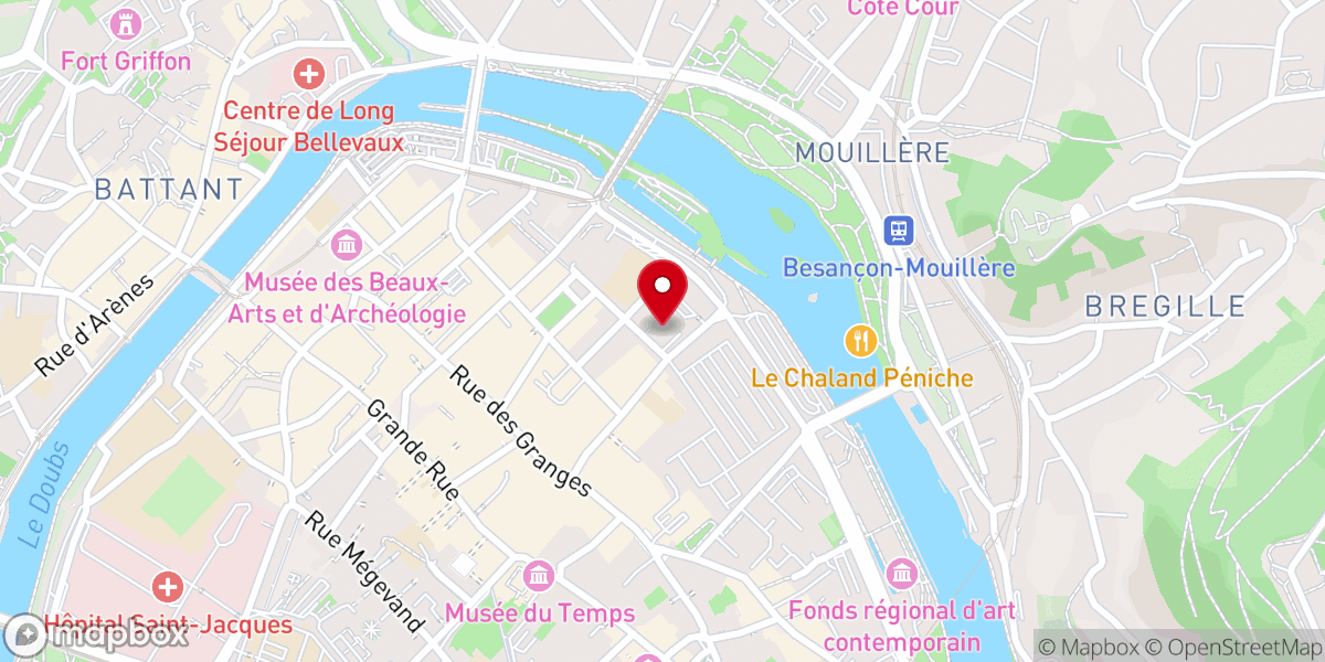 Map showing location of Ancienne Abbaye Saint-Paul Besançon