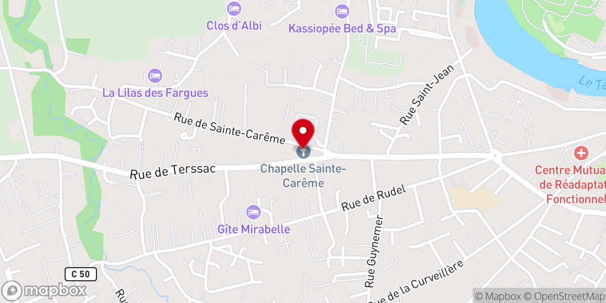 Map showing location of Centre Néocatéchuménal Jean Paul 2