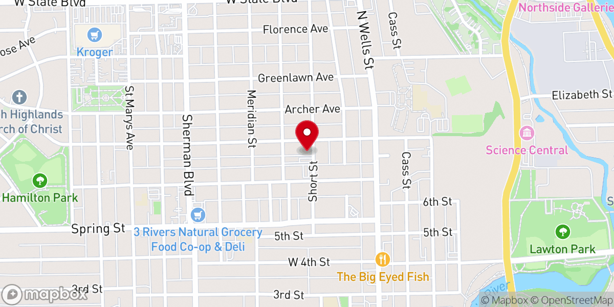 Map showing location of Providence Presbyterian Church