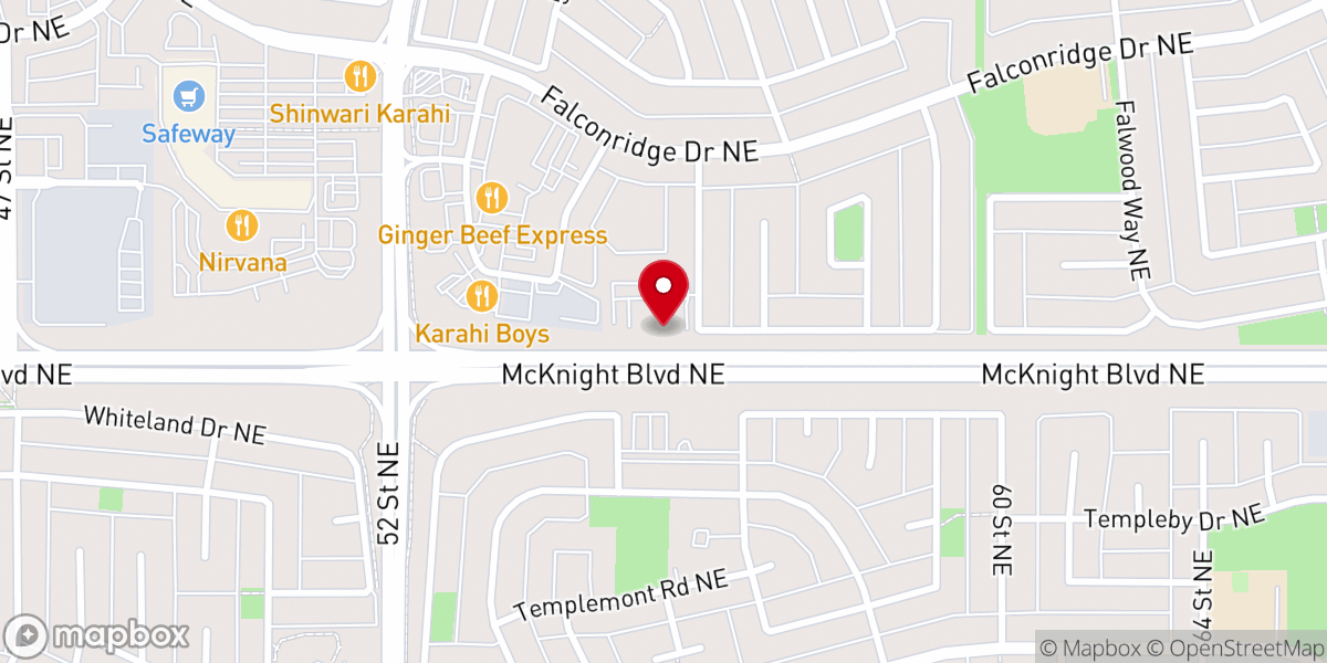 Map showing location of Falconridge Family Church