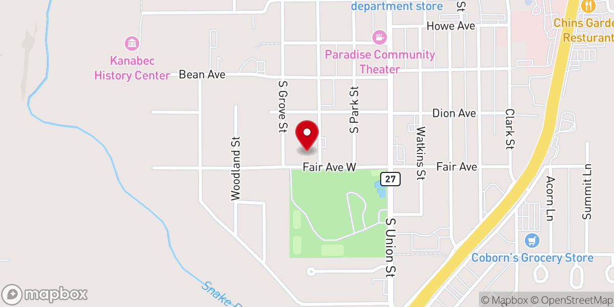 Map showing location of First Presbyterian Church