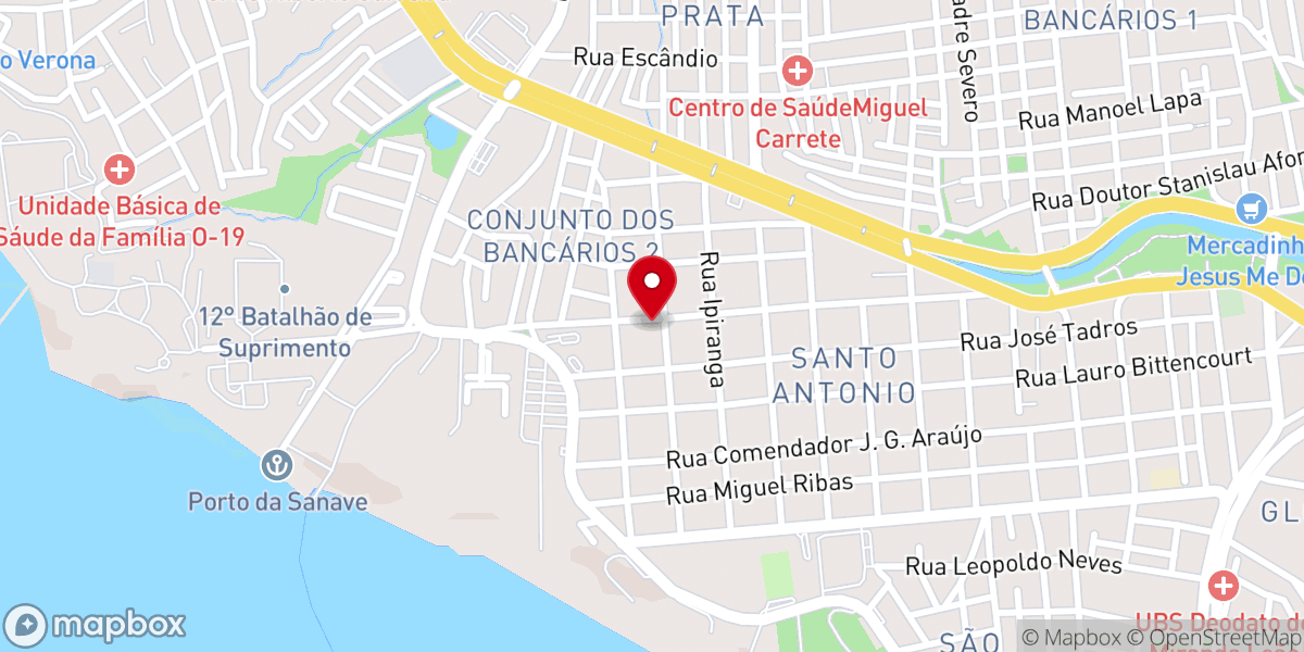 Map showing location of Igreja Aliança Evangelica
