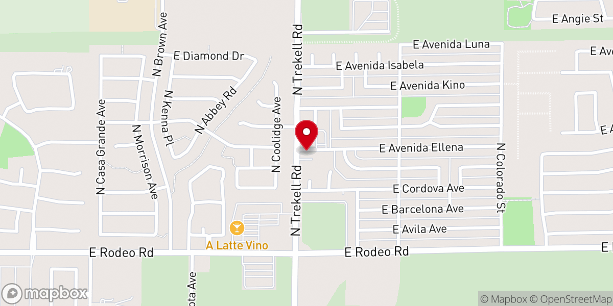 Map showing location of North Trekell Southern Baptist Church