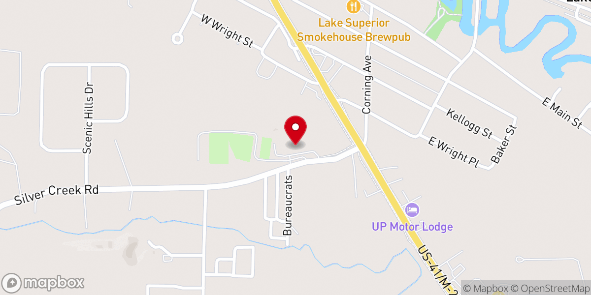 Map showing location of Silver Creek Church