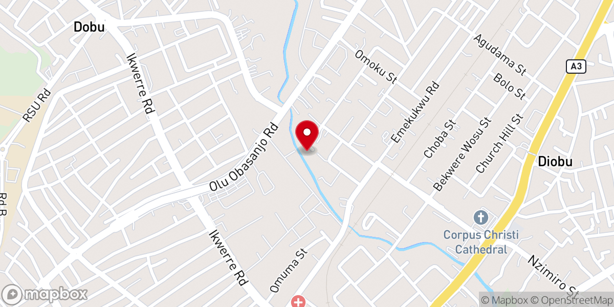 Map showing location of King of Kings Anglican Church, D/Line PHC