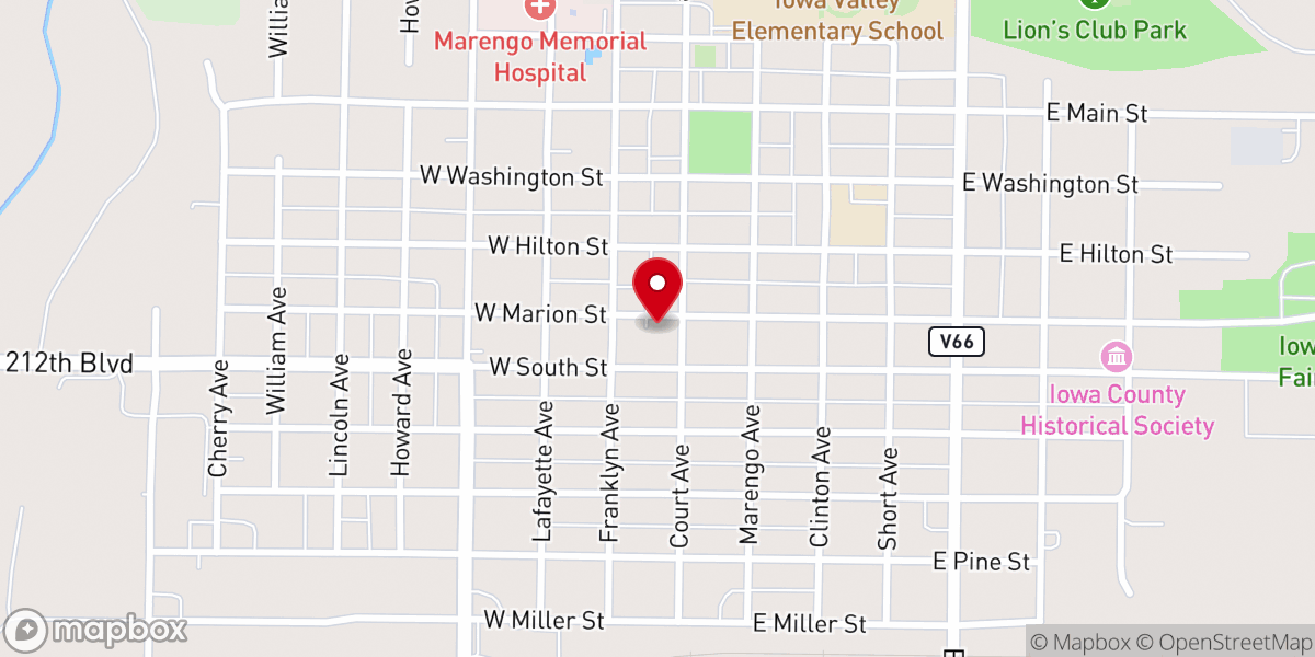Map showing location of First United Methodist Church
