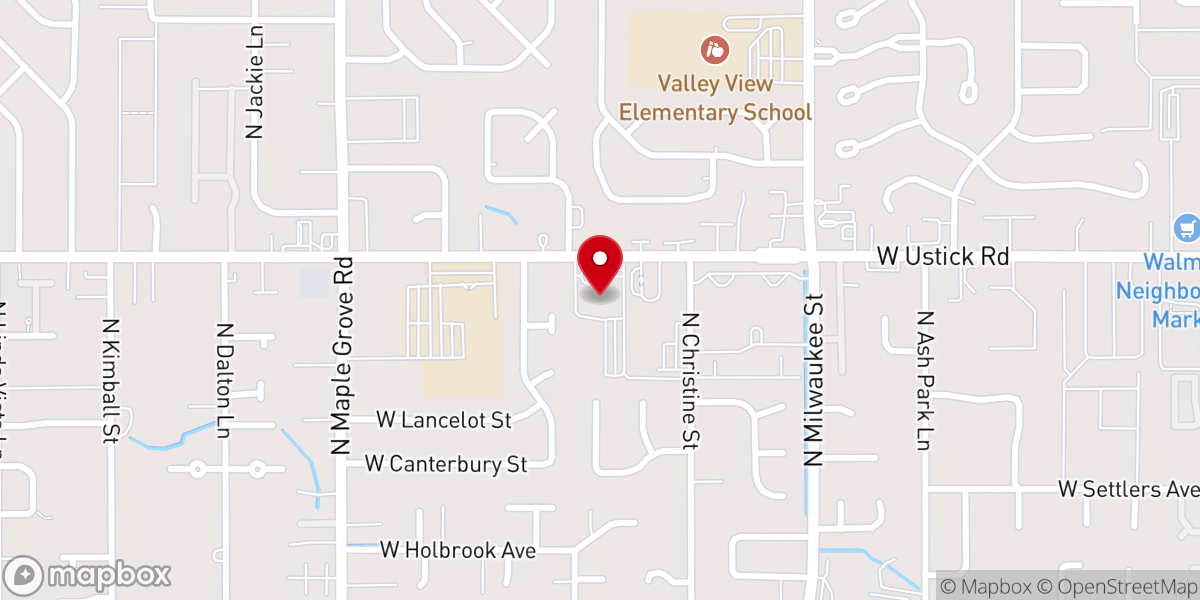 Map showing location of Hillview United Methodist Church
