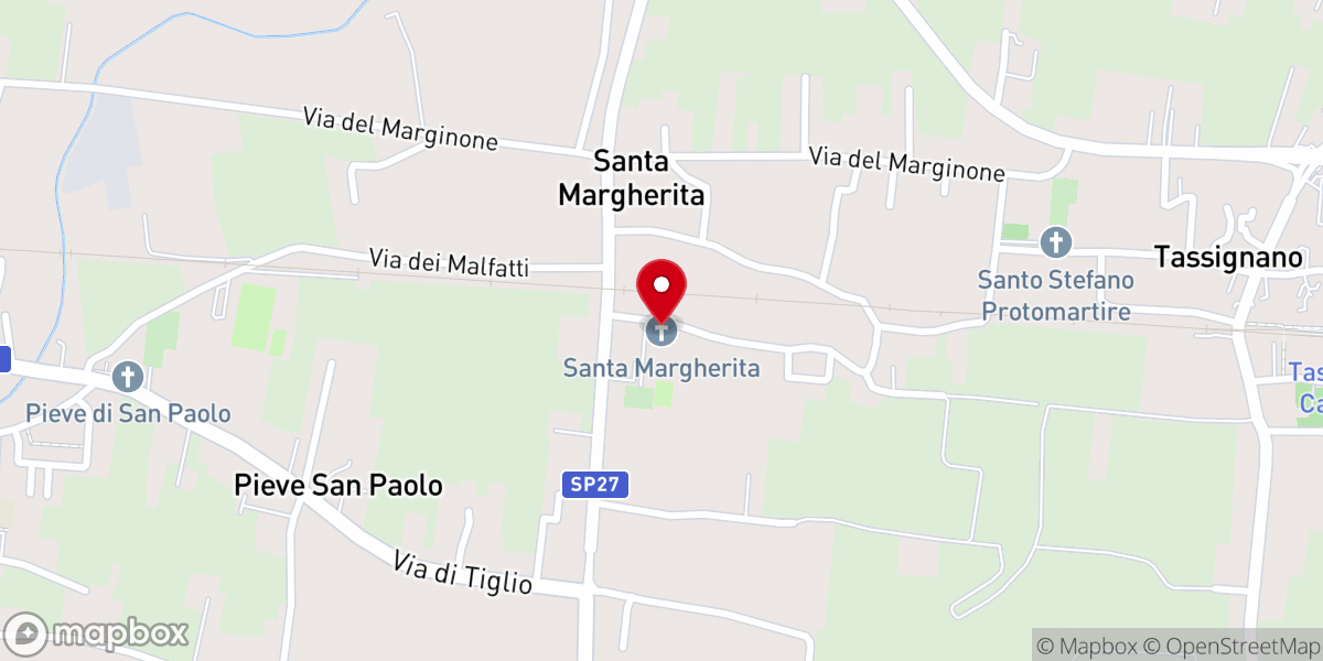 Map showing location of Parrocchia di Santa Margherita