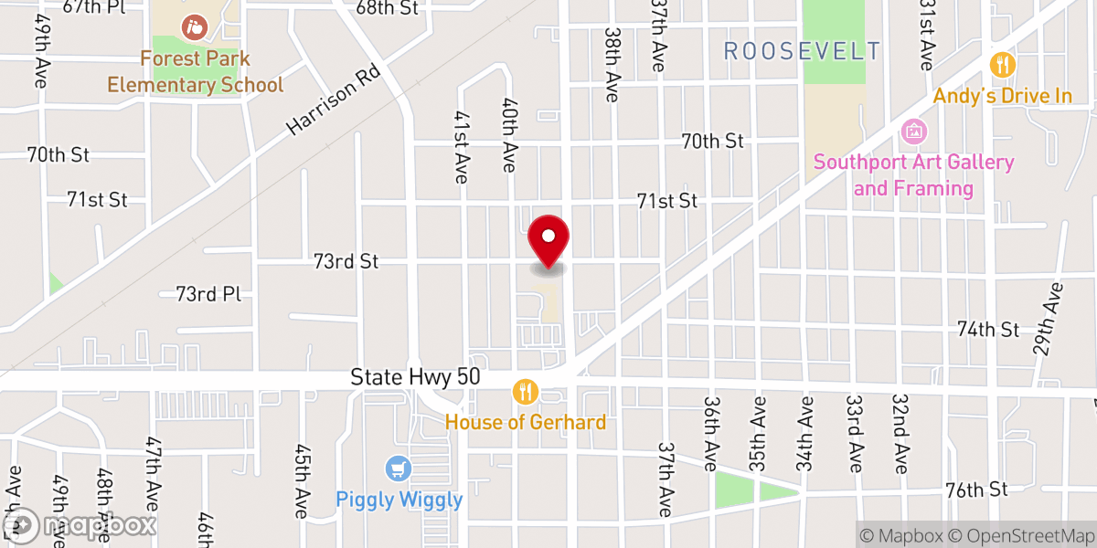 Map showing location of Saint Marys Roman Catholic Church